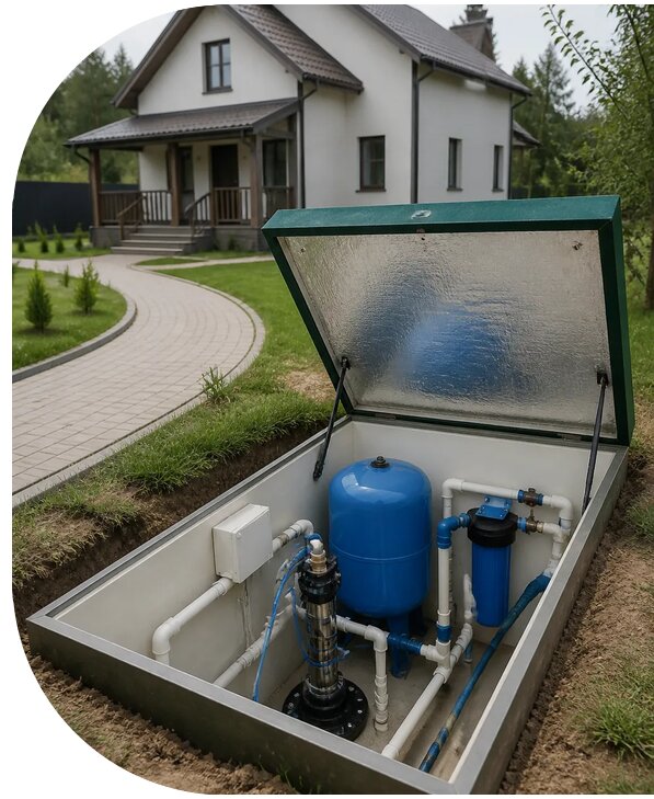 Автономное водоснабжение дома в Ишимбае от 152115 р. | АПаруса-Шмб